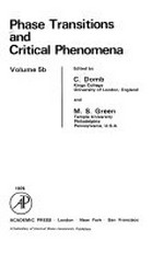 Phase transitions and critical phenomena. Vol. 5 A