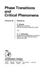 Phase transitions and critical phenomena. Vol. 10