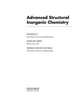 Advanced structural inorganic chemistry
