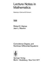Coincidence degree and nonlinear differential equations
