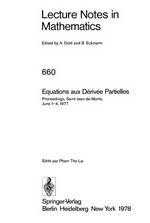 Equations aux dérivée[s] partielles: proceedings, Saint-Jean-de-Monts, June 1-4, 1977