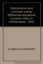 Distributions and nonlinear partial differential equations 
