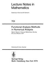 Functional analysis methods in numerical analysis: special session, American Mathematical Society, St. Louis, Missouri, 1977