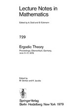 Ergodic theory: proceedings, Oberwolfach, Germany, June 11-17, 1978