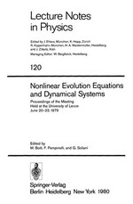 Nonlinear evolution equations and dynamical systems: proceedings of the meeting held at the University of Lecce, June 20-23, 1979