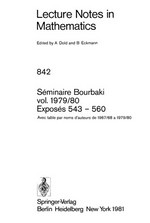 Séminaire Bourbaki, vol. 1979-80, exposés 543-560