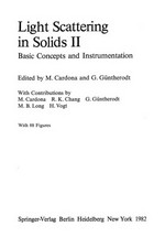 Light scattering in solids, II: basic concepts and instrumentation