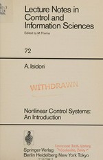 Nonlinear control systems: an introduction