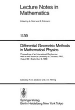 Differential geometric methods in mathematical physics: proceedings of an international conference held at the Technical University of Clausthal, FRG, August 30-September 2, 1983