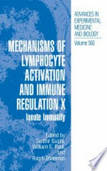 Mechanisms of Lymphocyte Activation and Immune Regulation X: Innate Immunity