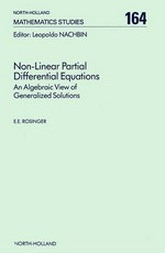 Non-linear partial differential equations: an algebraic view of generalized solutions /