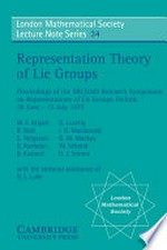 Representation theory of Lie groups: proceedings of the SRC/LMS Research Symposium on Representations of Lie Groups, Oxford, 28 June-15 July 1977