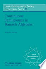 Continuous semigroups in Banach algebras