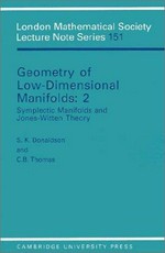 Geometry of low-dimensional manifolds: proceedings of the Durham Symposium, July 1989