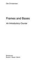 Frames and Bases: An Introductory Course