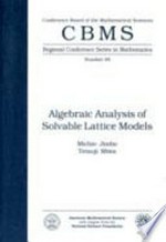 Algebraic analysis of solvable lattice models