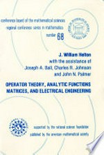 Operator theory, analytic functions matrices, and electrical engineering