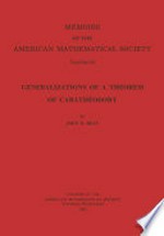 Generalizations of a theorem of Caratheodory