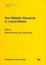 Non-metallic elements in liquid metals