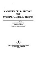 Calculus of variations and optimal control theory