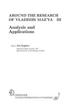 Around the Research of Vladimir Maz'ya III: Analysis and Applications