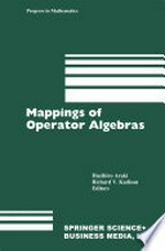 Mappings of Operator Algebras: Proceedings of the Japan—U.S. Joint Seminar, University of Pennsylvania, 1988 /