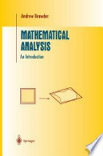 Mathematical Analysis: An Introduction 