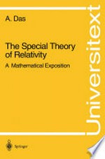The Special Theory of Relativity: A Mathematical Exposition /