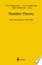 Number Theory: New York Seminar 1991–1995