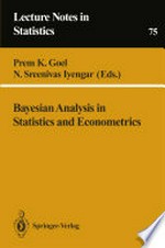 Bayesian Analysis in Statistics and Econometrics