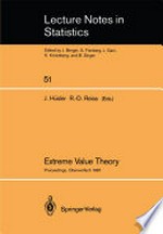 Extreme Value Theory: Proceedings of a Conference held in Oberwolfach, Dec. 6–12, 1987 