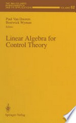 Linear Algebra for Control Theory