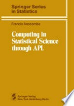 Computing in Statistical Science through APL