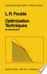 Optimization Techniques: An Introduction 