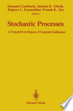 Stochastic Processes: A Festschrift in Honour of Gopinath Kallianpur 