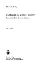 Mathematical Control Theory: Deterministic Finite Dimensional Systems /