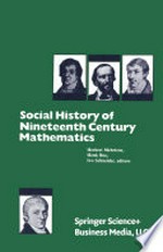Social History of Nineteenth Century Mathematics