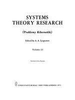 Systems Theory Research: Problemy Kibernetiki /