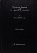 Geometric analysis and the calculus of variations for Stefan Hildebrandt