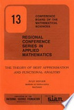 The theory of best approximation and functional analysis