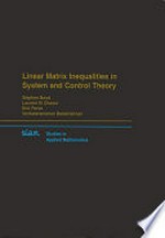Linear matrix inequalities in system and control theory