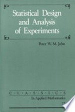 Statistical design and analysis of experiments