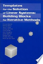 Templates for the solution of linear systems: building blocks for iterative methods