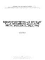 Schauder' s estimates and boundary value problems for quasilinear partial differential equations