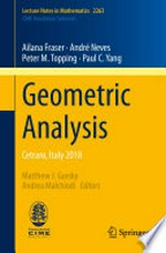 Geometric Analysis: Cetraro, Italy 2018 