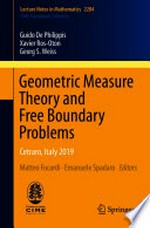 Geometric Measure Theory and Free Boundary Problems: Cetraro, Italy 2019 /