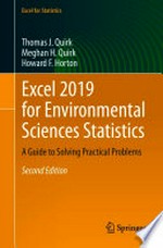Excel 2019 for Environmental Sciences Statistics: A Guide to Solving Practical Problems /