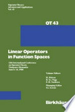 Linear Operators in Function Spaces: 12th International Conference on Operator Theory Timişoara (Romania) June 6–16, 1988 