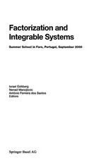 Factorization and Integrable Systems: Summer School in Faro, Portugal, September 2000 