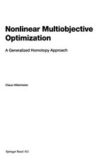 Nonlinear Multiobjective Optimization: A Generalized Homotopy Approach /
